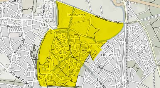 Immobilienpreisekarte Moers Rheinkamp Mitte